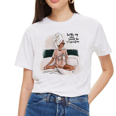 Mother's Love Print White T-shirt